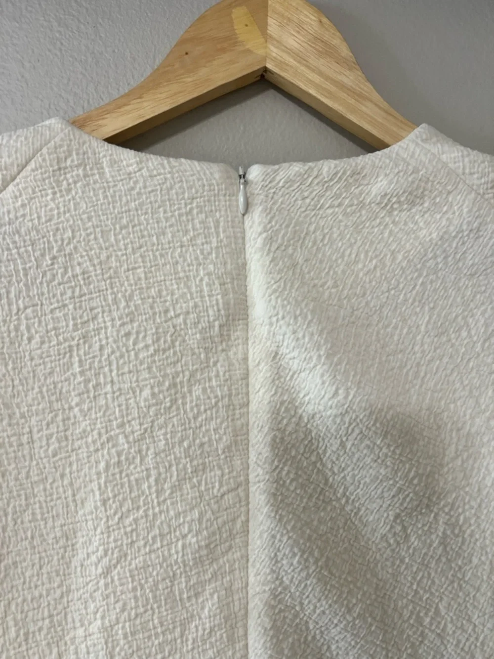 3.1 Phillip Lim Ivory Textured Smocked Dress Size 8 Silk Lined Designer Mini